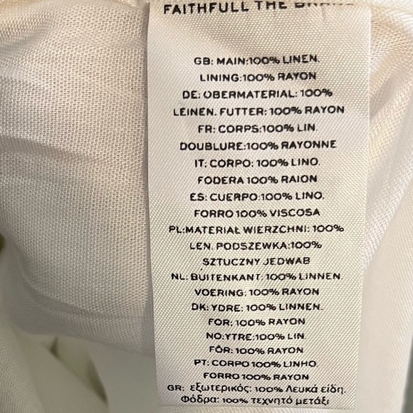 Faithfull the Brand Dress Matisse Boho Floral Linen Midi Sz M - Picture 10 of 11